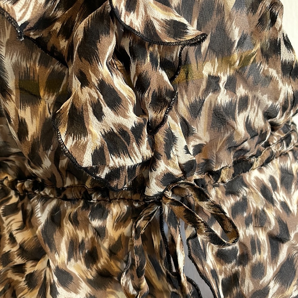Warehouse 100% silk leopard blouse NBW new - Picture 5 of 6